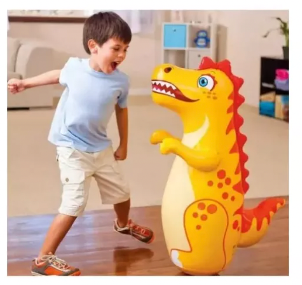 Mono Porfiado Inflable Dinosaurio JUEGO